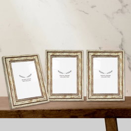 Aberto Design Set de 3 Marcos de Fotos Marrón 10 x 15 cm